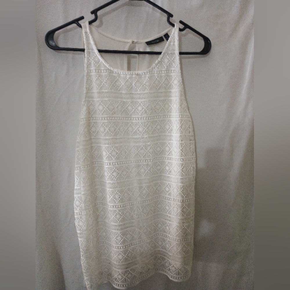 Apt. 9 White Lace Tank Top